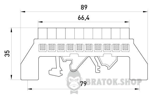 Шина нулевая e.bsi.pro.2.10 в изолированном корпусе универсальная зеленая p0650021 в Киеве