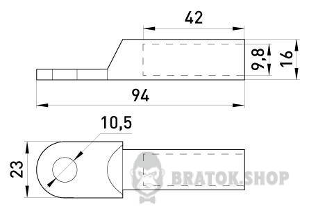 Алюмінієвий кабельний наконечник e.end.stand.a.50 s020005 у Києві