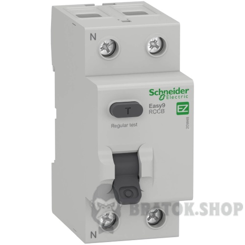 Дифреле УЗО 2P 25А 30мА Schneider Electric Easy9 (EZ9R34225)