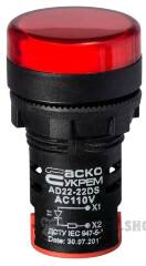 Сигнальна арматура AD22-22DS червона 110V АC