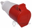 Розетка-гнездо силовая переносная ГП 32A/5 400V 3P+N+PE (225) АСКО-Укрем A0080020006 красный
