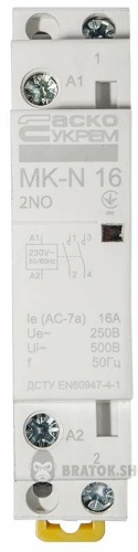Контактор модульний 2P 16A 2NO АСКО-Укрем MK-N A0040030023