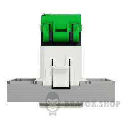 Розетка комп'ютерна RJ45, одинарна категорія 6 UTP, 2 модулі алюміній