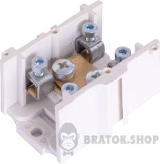 Клемна колодка прохідна e.tc.main.brass.35, 1х35 мм.кв./4х6 мм.кв., латунний контакт