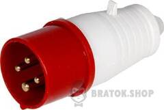 Силова вилка переносна e.plug.pro.4.16, 4п., 380В, 16А (014)