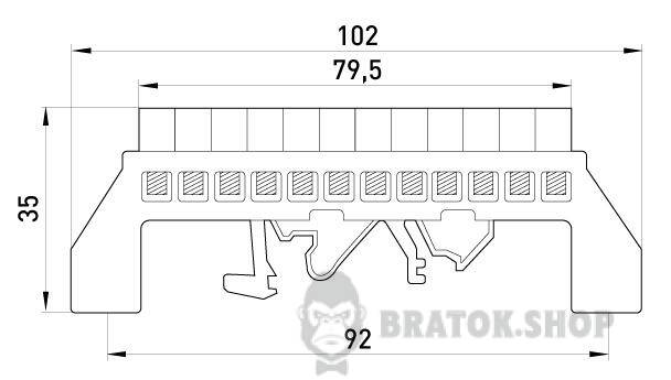 Шина нулевая e.bsi.pro.2.12 в изолированном корпусе универсальная зеленая p0650022 в Киеве
