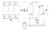 Модульный автоматический выключатель e.mcb.stand.100.3.D100, 3р, 100А, D, 10кА s026003 в Киеве