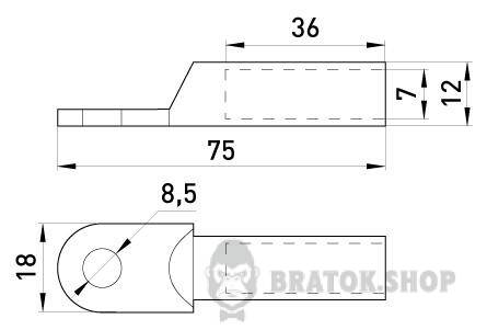 Алюмінієвий кабельний наконечник e.end.stand.a.25 s020003 у Києві