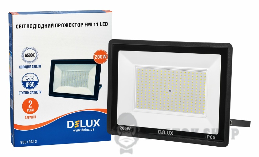 Прожектор світлодіодний LED 200 Вт 6500K IP65 DELUX FMI 11 чорний