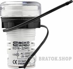 Круглий цифровий вимірювач температури ED16-22WD -25С - 150С (білий)