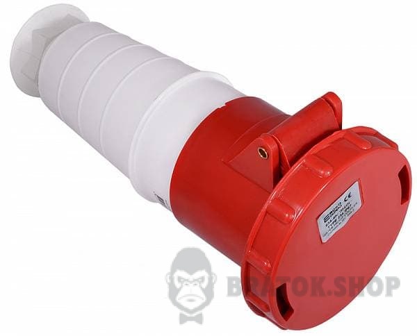 Розетка-гнездо силовая переносная ГП 63A/4 400V 3P+PE (234) АСКО-Укрем A0080020008 красный