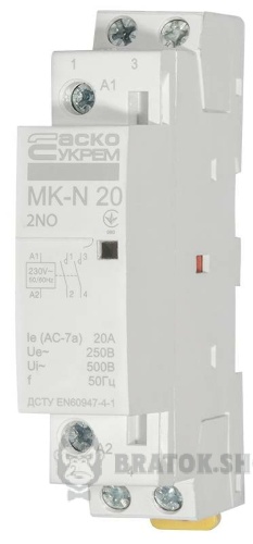 Контактор модульний 2P 20A 2NO АСКО-Укрем MK-N A0040030024