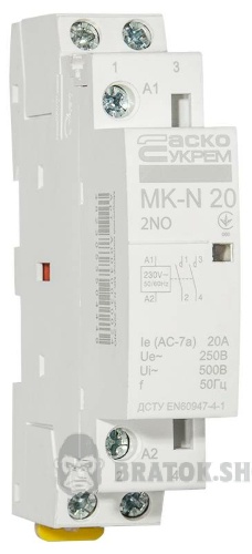 Контактор модульний 2P 20A 2NO АСКО-Укрем MK-N A0040030024