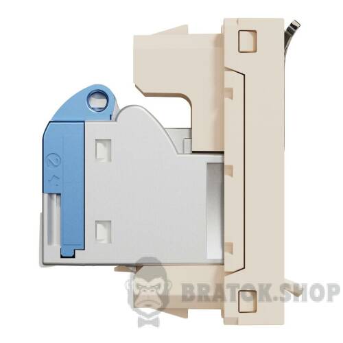 Розетка комп'ютерна RJ45, категорія 6 STP, 1 модуль, бежева Unica New Studio NU341644 в Киеве