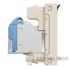 Розетка комп'ютерна RJ45, категорія 6 STP, 1 модуль, бежева Unica New Studio
