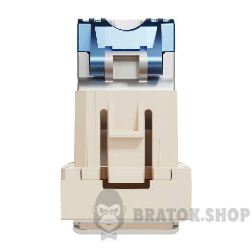 Розетка комп'ютерна RJ45, категорія 6 STP, 1 модуль, бежева Unica New Studio NU341644 в Киеве