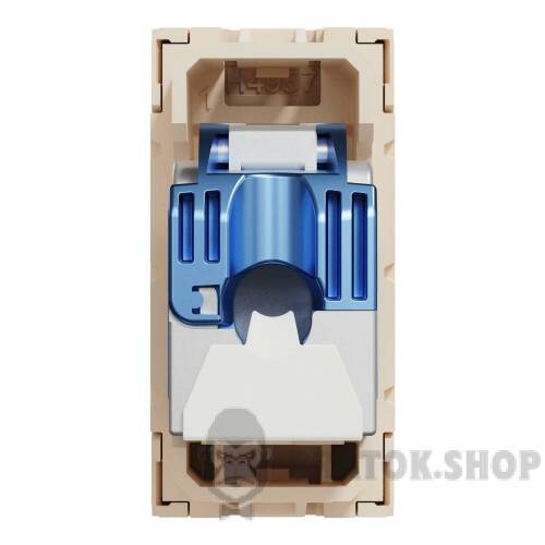 Розетка комп'ютерна RJ45, категорія 6 STP, 1 модуль, бежева Unica New Studio NU341644 в Киеве