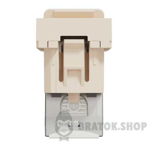 Розетка комп'ютерна RJ45, категорія 6 STP, 1 модуль, бежева Unica New Studio NU341644 в Киеве