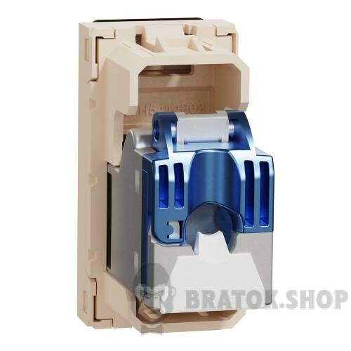 Розетка комп'ютерна RJ45, категорія 6 STP, 1 модуль, бежева Unica New Studio NU341644 в Киеве