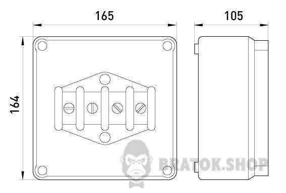 Коробка распределительная пластиковая Z1 SO IP 55 с кабельными вводами (165*165*140) 9110-125 в Киеве