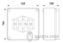 Коробка распределительная пластиковая Z1 SO IP 55 с кабельными вводами (165*165*140)