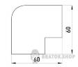 Зовнішній кут  e.trunking.blend.out.stand.40.40 для короба 40х40мм в Сумах