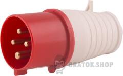 Силова вилка переносна e.plug.pro.4.32, 4п., 380В, 32А (024)