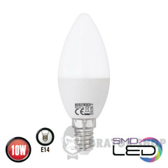 Лампа светодиодная LED E14 C37 10W 3000K Horoz Electric ULTRA (001-003-0010-020)