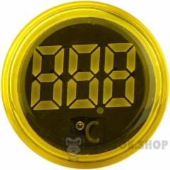 Круглий цифровий вимірювач температури ED16-22WD -25С - 150С (жовтий)