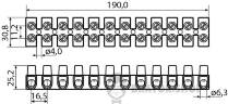 Клемма соединительная проходная 60A 25 мм АСКО-Укрем тип W(U) A0130040005 белый