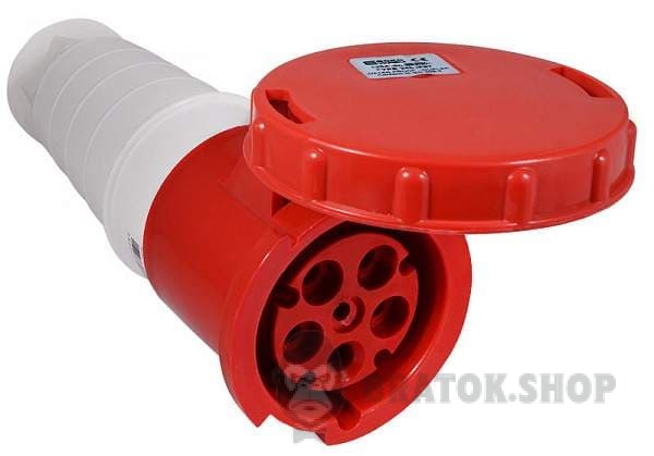 Розетка-гнездо силовая переносная ГП 63A/5 400V 3P+N+PE (235) АСКО-Укрем A0080020009 красный