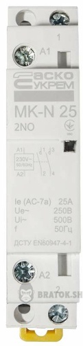 Контактор модульний 2P 25A 2NO АСКО-Укрем MK-N A0040030025