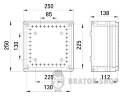 Коробка распределительная пластиковая Z3 W 1-3-3-4 IP55 (250*250*138) 9301-000 в Киеве