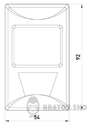 Датчик руху інфрачервоний e.sensor.pir.38.white(білий), 180°, IP20 s061006 у Києві