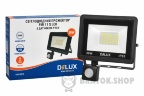 Прожектор світлодіодний LED 30 Вт 6500K IP65 DELUX FMI 11 S чорний з датч. руху