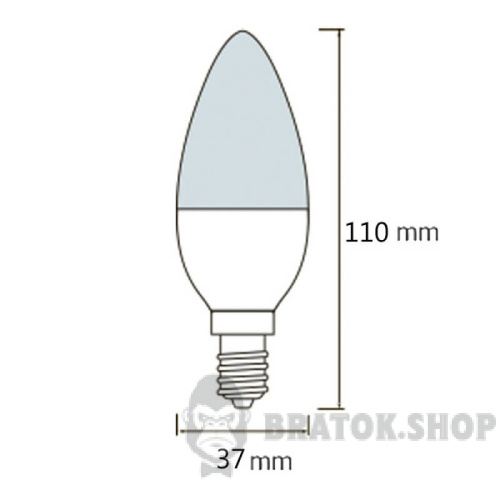 Світлодіодна лампа LED E14 C37 10W 4200K Horoz Electric ULTRA (001-003-0010-030)