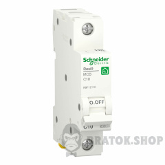 Автоматический выключатель 1P 10A C 6кА Schneider Electric Resi9 (R9F12110)