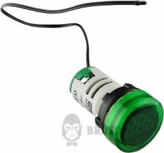 Круглий цифровий вимірювач температури ED16-22WD -25С - 150С (зелений)