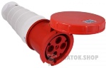Розетка-гнездо силовая переносная ГП125A/4 400V 3P+PE (244) АСКО-Укрем A0080020010 красный