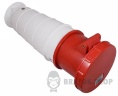 Розетка-гнездо силовая переносная ГП125A/4 400V 3P+PE (244) АСКО-Укрем A0080020010 красный