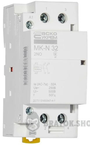 Контактор модульний 2P 32A 2NO АСКО-Укрем MK-N A0040030031