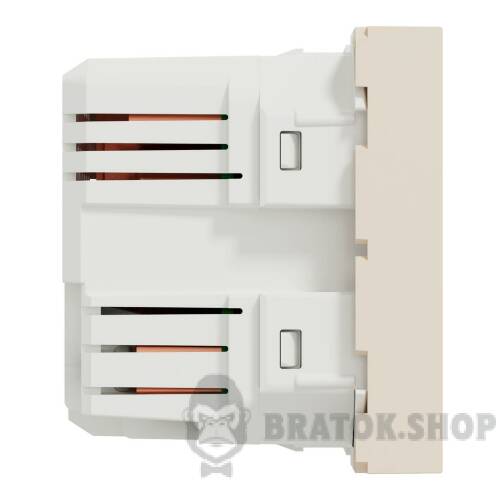 Розетка USB подвійна, 2.1А, 2 модулі, бежева Unica New Studio NU341844 в Киеве