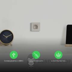 Unica New Силова розетка та USB тип С 10,5 Вт, 2 модулі, алюміній