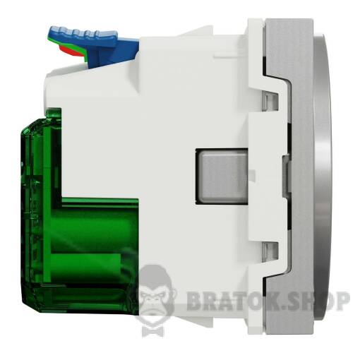 Unica New Силова розетка та USB тип С 10,5 Вт, 2 модулі, алюміній NU301730 в Киеве