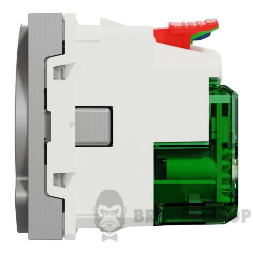 Unica New Силова розетка та USB тип С 10,5 Вт, 2 модулі, алюміній NU301730 в Киеве