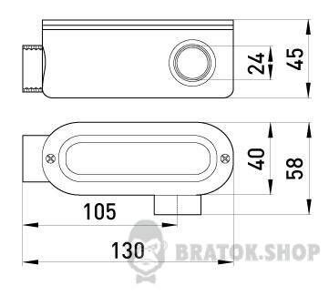 Соединитель ревизионный Г-образный e.industrial.pipe.db.revise.elbow.3/4&quot; для труб 3/4&quot; i0540002 в Киеве