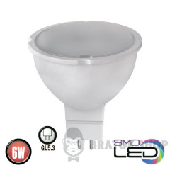 Лампа светодиодная LED GU5.3 MR16 6W 3000K Horoz Electric FONIX (001-001-0006-021)