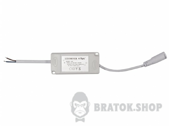 Светильник потолочный накладной LED 18W 6000K LUXEL SDLS-18C белый квадратный