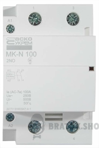Контактор модульний 2P 100A 2NO АСКО-Укрем MK-N A0040030038