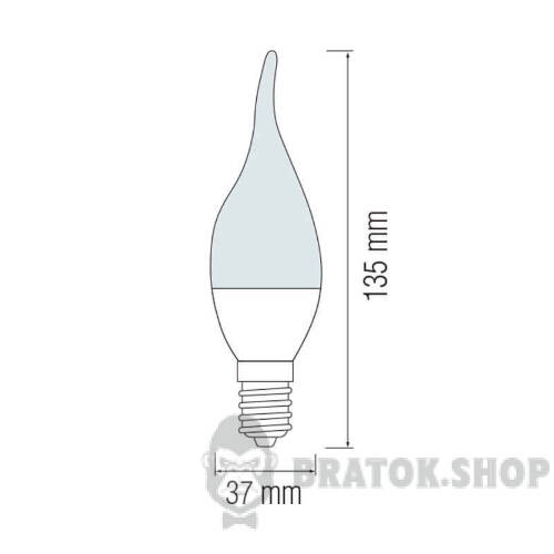 Лампа світлодіодна E14 8W 3000K C37 Horoz Electric CRAFT-8 001-004-0008-020 у Сумах